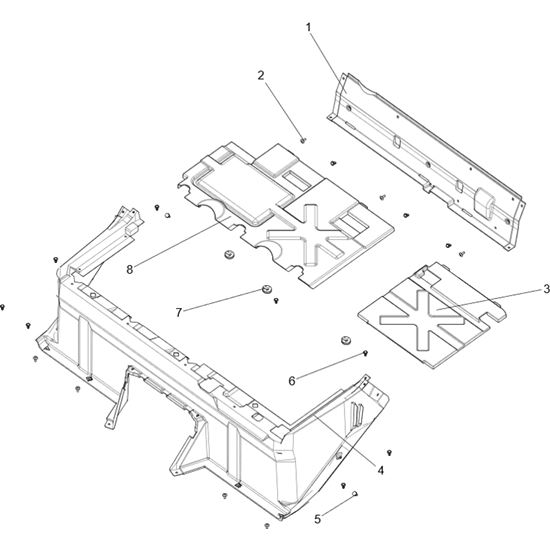 PLASTIC PARTS UNDER THE SEAT