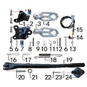 Footpeg, Stand & Brake Switch