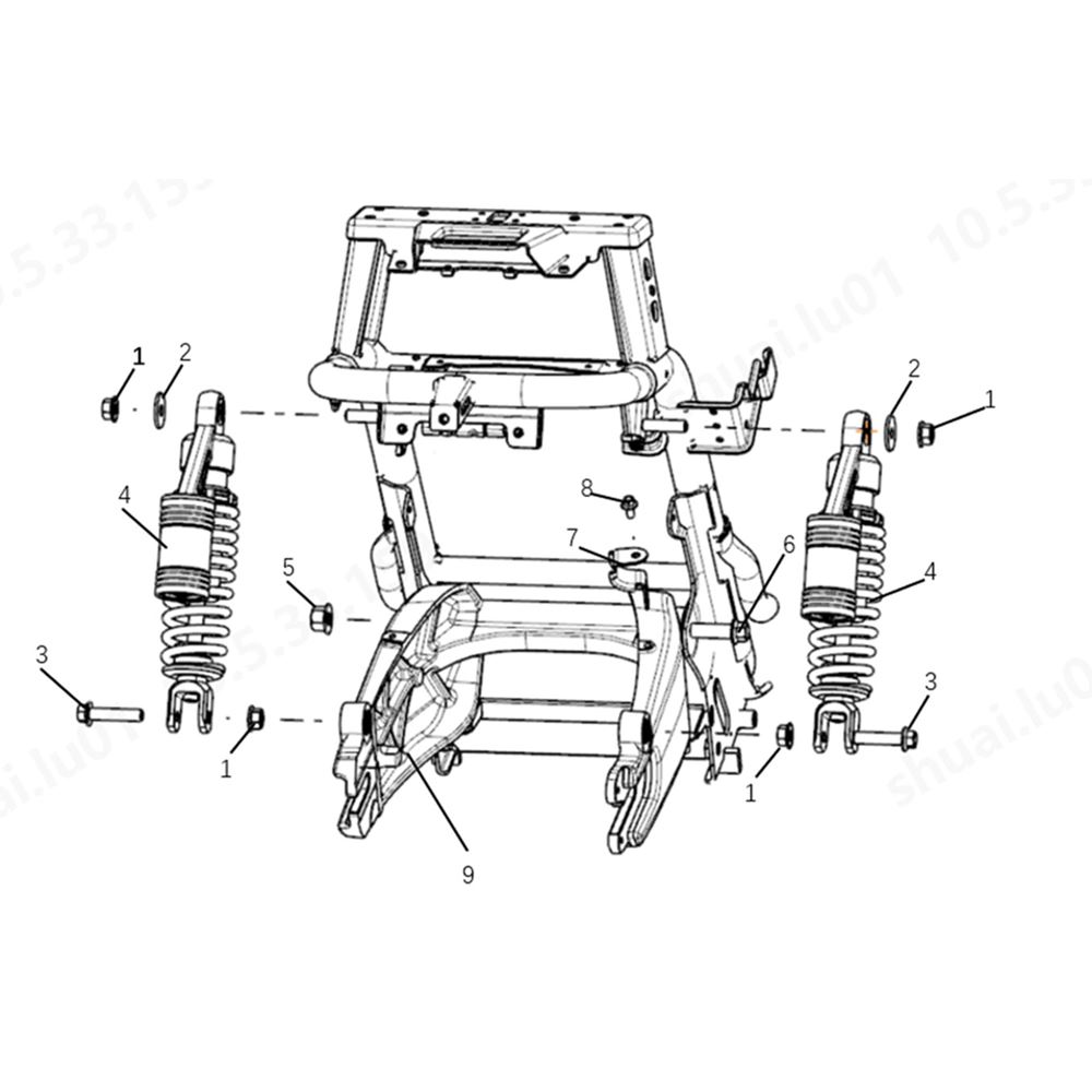 Rear Shock Absorber Assembly