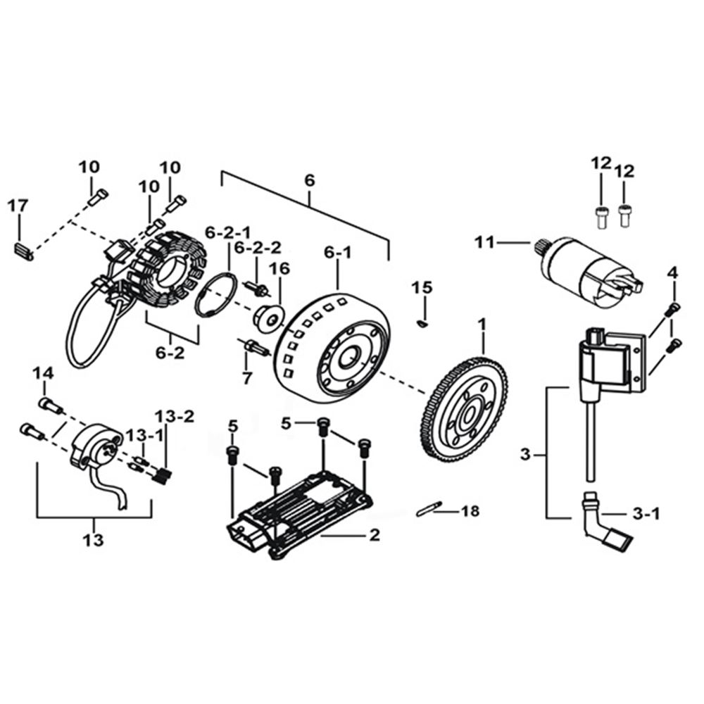 STARTER. MAGNETO. ECU. COIL