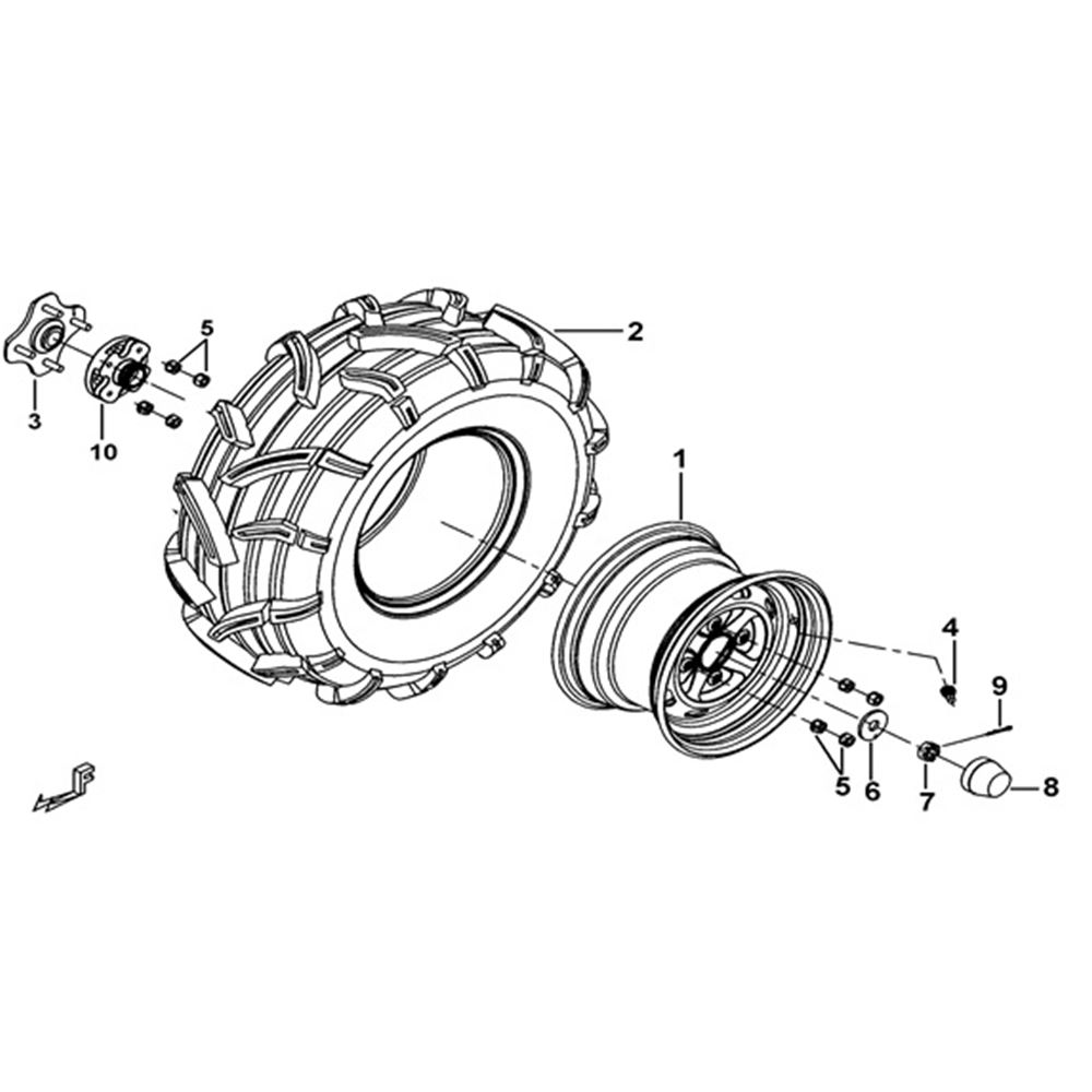 MIDDLE WHEEL, REAR WHEEL