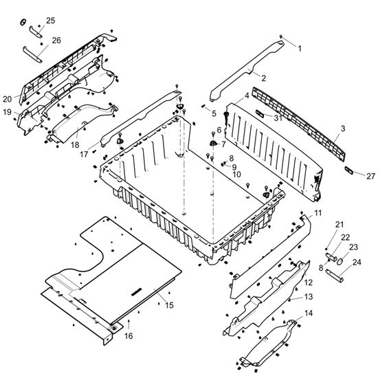 REAR CARGO BOX COMPONENTS