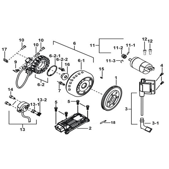 STARTER. MAGNETO. ECU. COIL