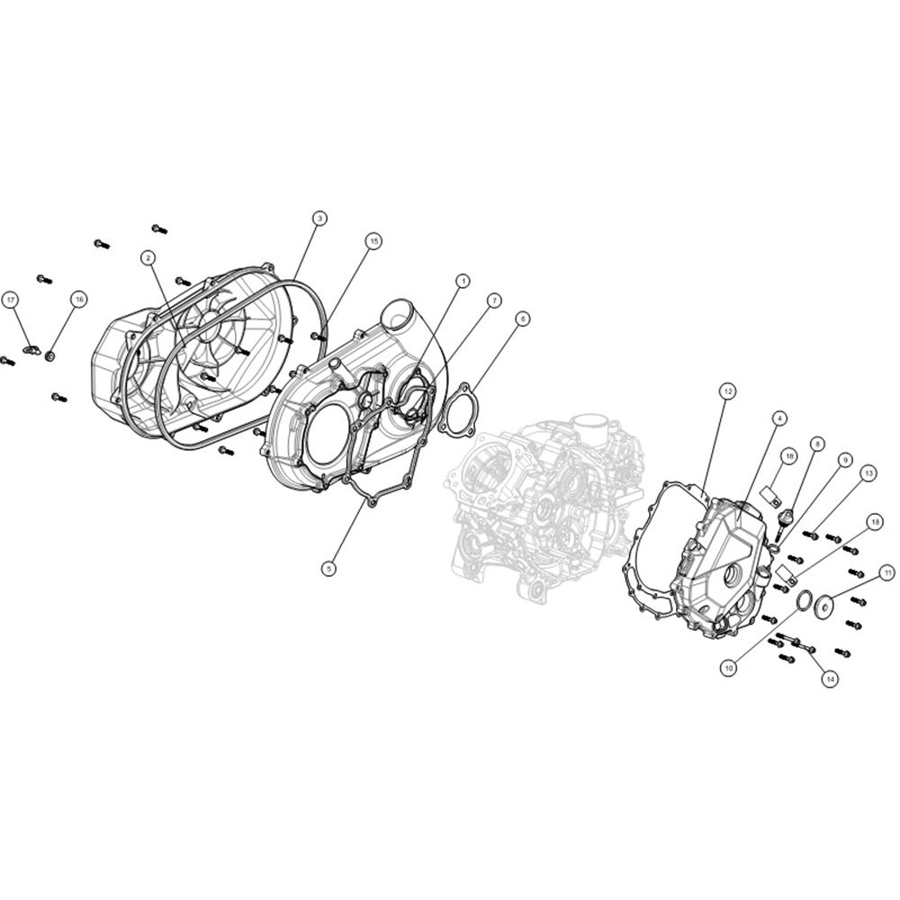 CVT COVER & LEFT CRANKCASE COVER ASSY