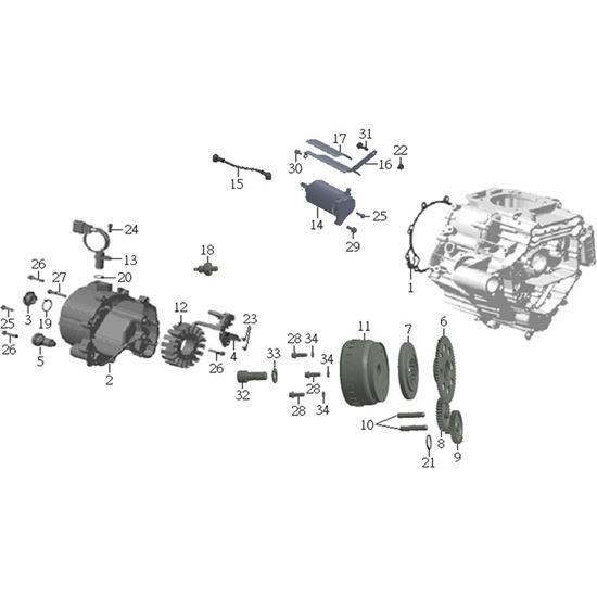 R CRANKCASE COVER