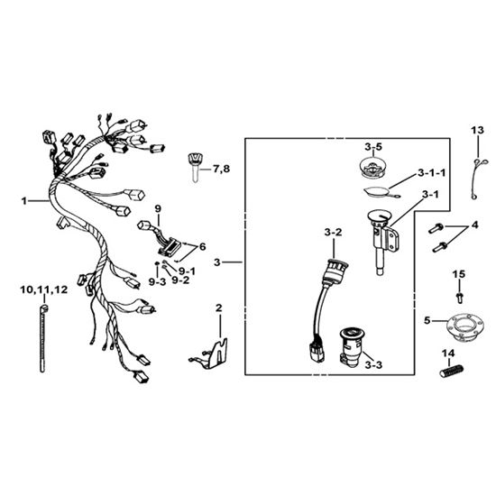 WIRING HARNESS AND LOCK SET