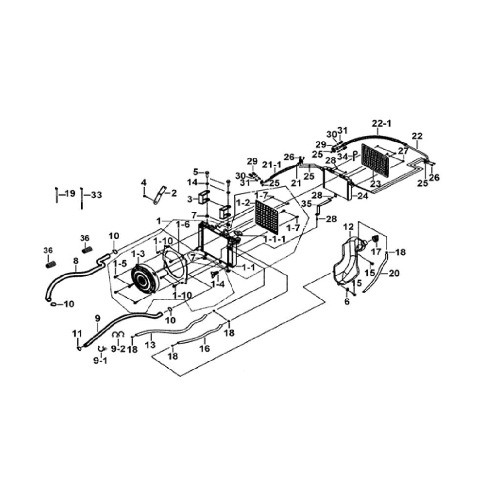 RADIATOR ASSY.、COOLING FAN (FOR EURO 4)
