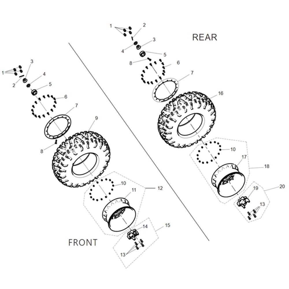 WHEEL COMBINATION (EU 29-INCH BEADLOCK RIM)