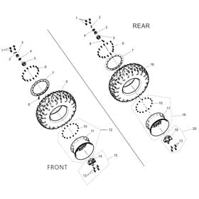 WHEEL COMBINATION (EU 29-INCH BEADLOCK RIM)