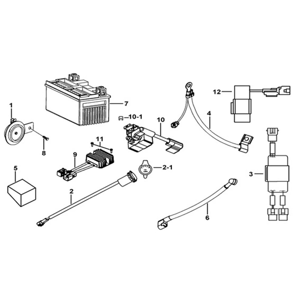 BATTERY、HORN、RELAY、RECTIFIER