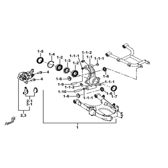 REAR AXLE (FOR REAR DIFF. W LOCK, ABS)