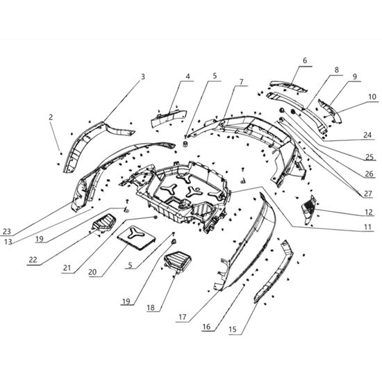TAIL RUBBER AND PLASTIC PARTS