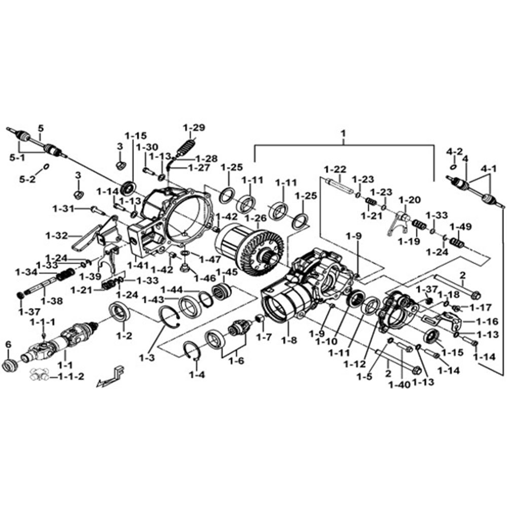 FRONT DIFFERENTIAL ASSY.(FOR LOCK)