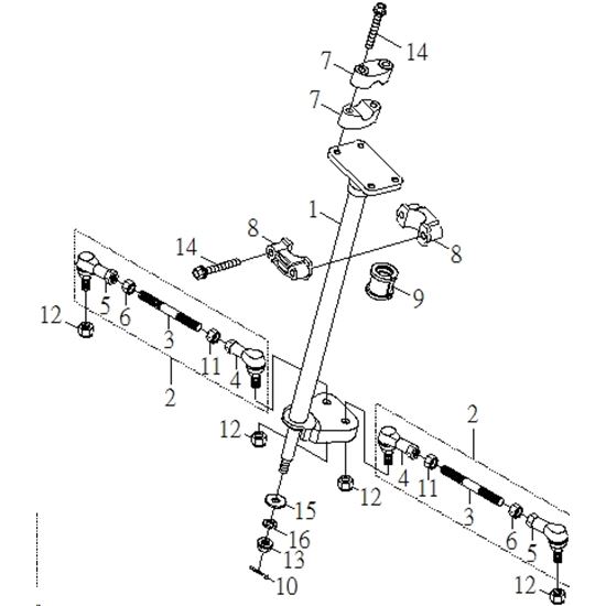 STEERING STEM & TRACK RODS