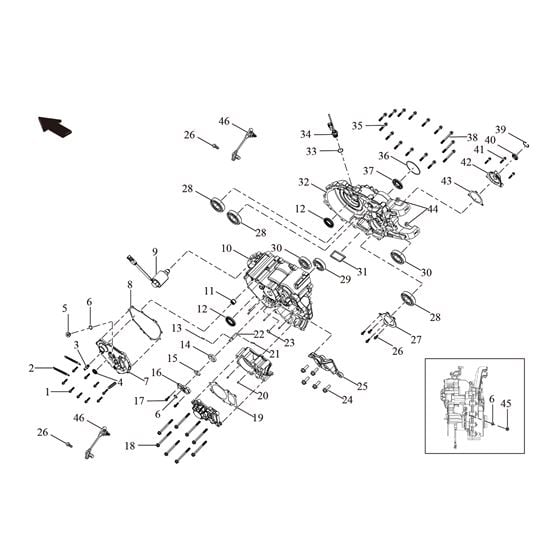 HOUSING, REAR TRANSMISSION