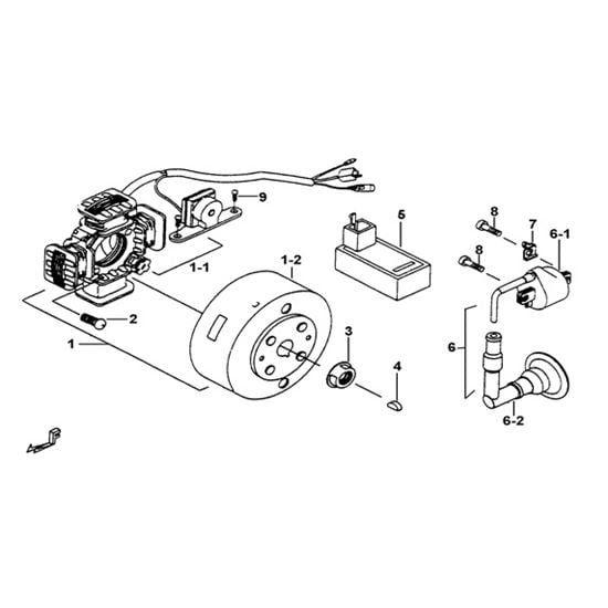 FLYWHEEL, MAGNETO, COIL, CDI