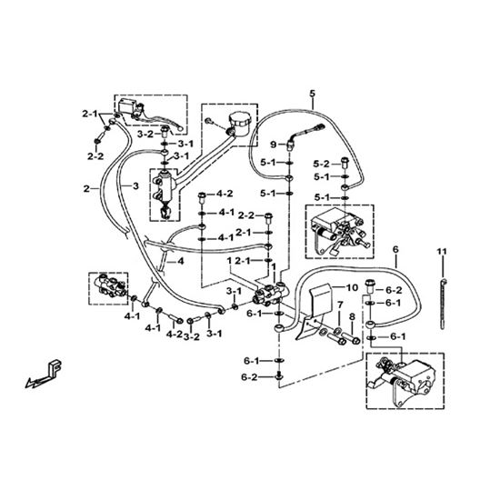 REAR BRAKE DISTRIBUTOR