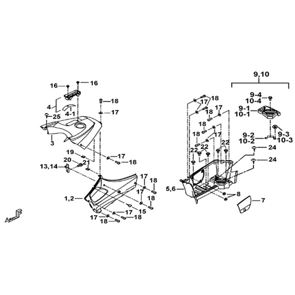 FOOTBOARD & TANK PLASTIC